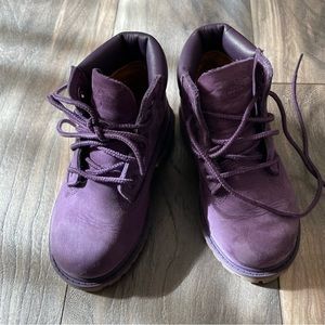 Timberland kids purple boots size 7